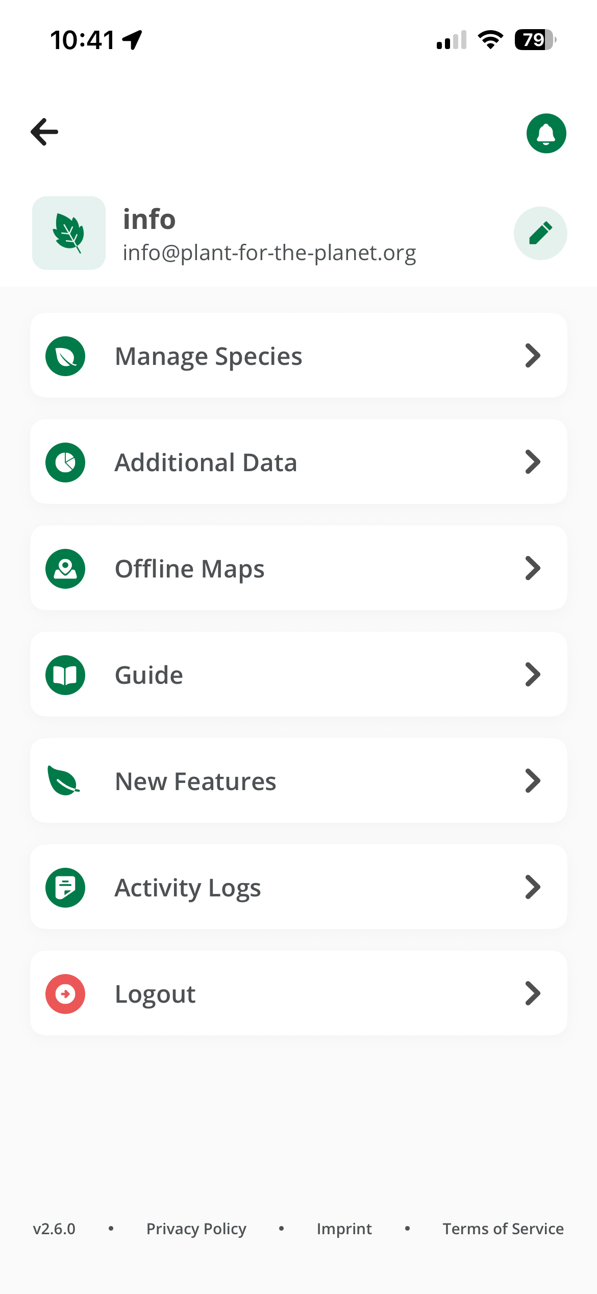 Sidebar after successful sign-in